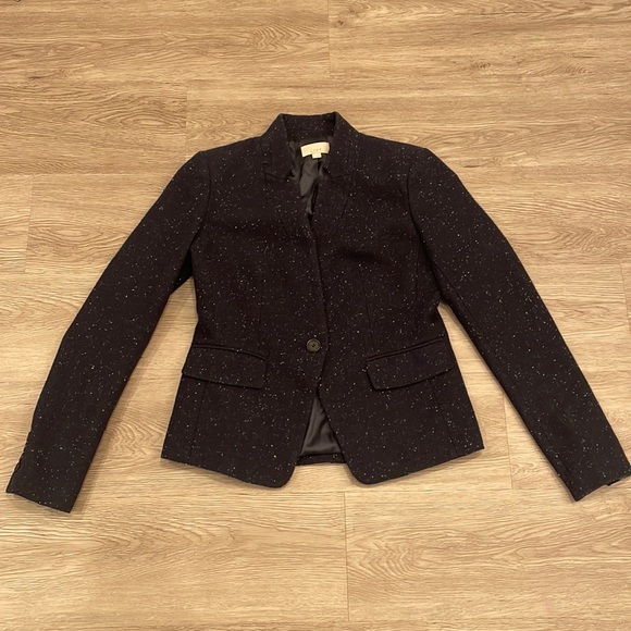 Ann Taylor Loft navy wool blend jacket Size 0 - Picture 3 of 13
